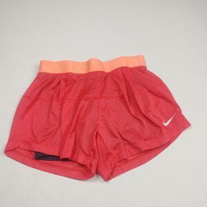 Nike Womens Dri Fit Running Shorts Pink Orange Mesh Quick Dry Lightweight XS